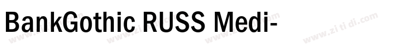 BankGothic RUSS Medi字体转换
